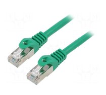 Patch cord | F/UTP | 6 | stranded | CCA | PVC | green | 1.5m | 26AWG | Cores: 8