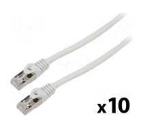 Patch cord | F/UTP | 6 | stranded | CCA | PVC | grey | 2m | 26AWG | Cores: 8