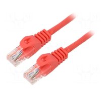 Patch cord | F/UTP | 6 | stranded | CCA | PVC | red | 10m | 26AWG | Cores: 8