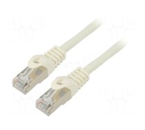 Patch cord | F/UTP | 6 | stranded | CCA | PVC | white | 0.5m | 26AWG | Cores: 8