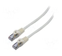 Patch cord | F/UTP | 6 | stranded | CCA | PVC | white | 0.5m | 26AWG | Cores: 8