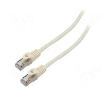 Patch cord | F/UTP | 6 | stranded | CCA | PVC | white | 1.5m | 26AWG | Cores: 8