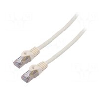 Patch cord | F/UTP | 6 | stranded | CCA | PVC | white | 1m | 26AWG | Cores: 8