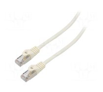 Patch cord | F/UTP | 6 | stranded | CCA | PVC | white | 5m | 26AWG | Cores: 8