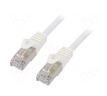 Patch cord | F/UTP | 6 | stranded | CCA | PVC | white | 2m | RJ45 plug | 26AWG