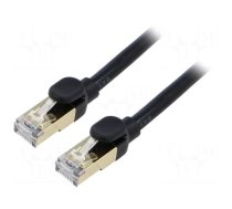 Patch cord | F/UTP | 7 | stranded | Cu | PVC | black | 1.5m | 28AWG