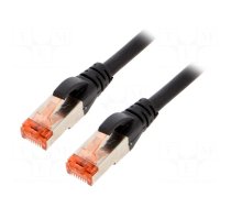 Patch cord | S/FTP | 6 | stranded | Cu | LSZH | black | 10m | 27AWG