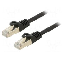 Patch cord | S/FTP | 6a | solid | Cu | LSZH | black | 10m | 27AWG | Cablexpert