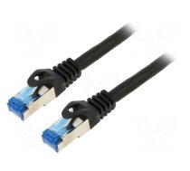 Patch cord | S/FTP | 6a | stranded | CCA | LSZH | black | 0.25m | 26AWG