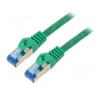 Patch cord | S/FTP | 6a | stranded | CCA | LSZH | green | 0.5m | 26AWG