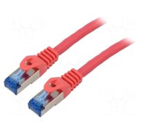 Patch cord | S/FTP | 6a | stranded | CCA | LSZH | red | 10m | 26AWG | Cores: 8