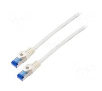 Patch cord | S/FTP | 6a | stranded | CCA | LSZH | white | 10m | 26AWG