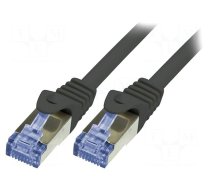 Patch cord | S/FTP | 6a | stranded | Cu | LSZH | black | 10m | 26AWG