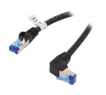 Patch cord | S/FTP | 6a | stranded | Cu | LSZH | black | 10m | 27AWG
