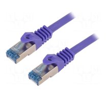 Patch cord | S/FTP | 6a | stranded | Cu | LSZH | violet | 0.25m | 27AWG