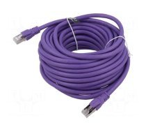 Patch cord | S/FTP | 6a | stranded | OFC | PVC | violet | 8m | 26AWG