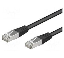 Patch cord | SF/UTP | 5e | stranded | CCA | PVC | black | 10m | 26AWG