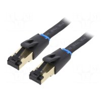 Patch cord | U/FTP | Cat 8.1 | stranded | OFC | black | 5m | 30AWG