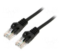 Patch cord | U/UTP | 5e | stranded | CCA | PVC | black | 0.25m | 26AWG | 1pcs.