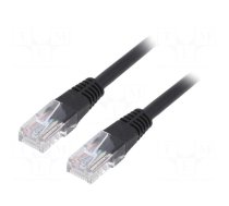 Patch cord | U/UTP | 5e | stranded | CCA | PVC | black | 0.25m | 26AWG