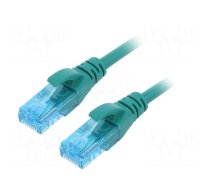 Patch cord | U/UTP | 5e | stranded | CCA | PVC | green | 0.25m | 26AWG