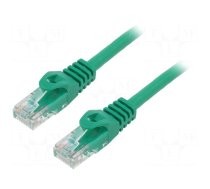 Patch cord | U/UTP | 5e | stranded | CCA | PVC | green | 0.25m | 26AWG | 1pcs.