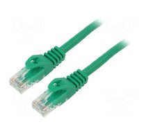 Patch cord | U/UTP | 5e | stranded | CCA | PVC | green | 3m | 26AWG | Cores: 8