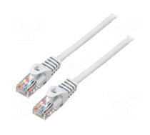 Patch cord | U/UTP | 6 | stranded | CCA | PVC | grey | 3m | 26AWG | Cores: 8