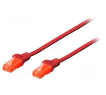 Patch cord | U/UTP | 5e | stranded | CCA | PVC | red | 7m | 26AWG