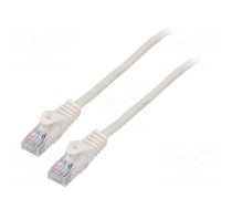 Patch cord | U/UTP | 5e | stranded | CCA | PVC | white | 0.25m | 26AWG | 1pcs.