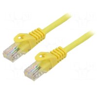 Patch cord | U/UTP | 5e | stranded | CCA | PVC | yellow | 10m | 26AWG | 1pcs.