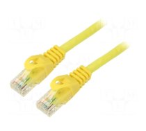 Patch cord | U/UTP | 6 | stranded | CCA | PVC | yellow | 10m | 26AWG | Cores: 8