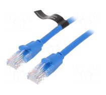 Patch cord | U/UTP | 6 | CCA | PVC | blue | 1.5m | RJ45 plug,both sides