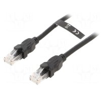 Patch cord | U/UTP | 6 | Cu | PVC | black | 10m | RJ45 plug,both sides