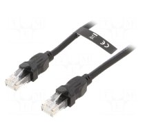 Patch cord | U/UTP | 6 | Cu | PVC | black | 15m | RJ45 plug,both sides