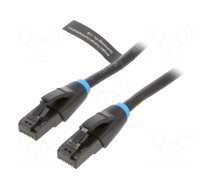 Patch cord | U/UTP | 6 | OFC | PVC | black | 10m | RJ45 plug,both sides