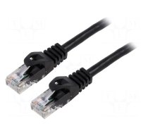 Patch cord | U/UTP | 6 | stranded | Cu | LSZH | black | 0.25m | 26AWG