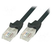 Patch cord | U/UTP | 6 | stranded | CCA | PVC | black | 10m | 24AWG