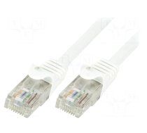 Patch cord | U/UTP | 6 | stranded | CCA | PVC | white | 20m | 24AWG