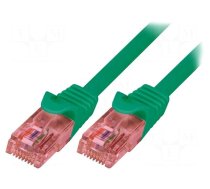 Patch cord | U/UTP | 6 | stranded | Cu | LSZH | green | 10m | 26AWG