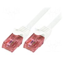 Patch cord | U/UTP | 6 | stranded | Cu | LSZH | white | 10m | 26AWG