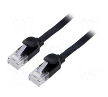 Patch cord | U/UTP | 6 | stranded | Cu | PVC | black | 10m | 32AWG