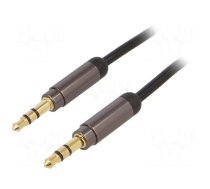 Cable | Jack 3.5mm 3pin plug,both sides | 1.8m | black