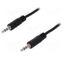 Cable | Jack 3.5mm plug,both sides | 3m | black