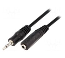 Cable | Jack 3.5mm socket,Jack 3.5mm plug | 3m | black | PVC