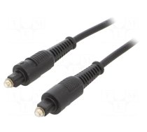 Cable | Toslink plug,both sides | 10m | black | Øcable: 5mm