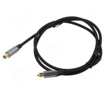 Cable | Toslink plug,both sides | 1m | Plating: gold-plated | black