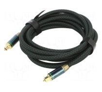 Cable | Toslink plug,both sides | 2m | Plating: gold-plated | black