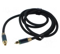 Cable | Toslink plug,both sides | 3m | Plating: gold-plated | black