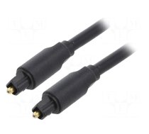 Cable | Toslink plug,both sides | 3m | Plating: gold-plated | black
